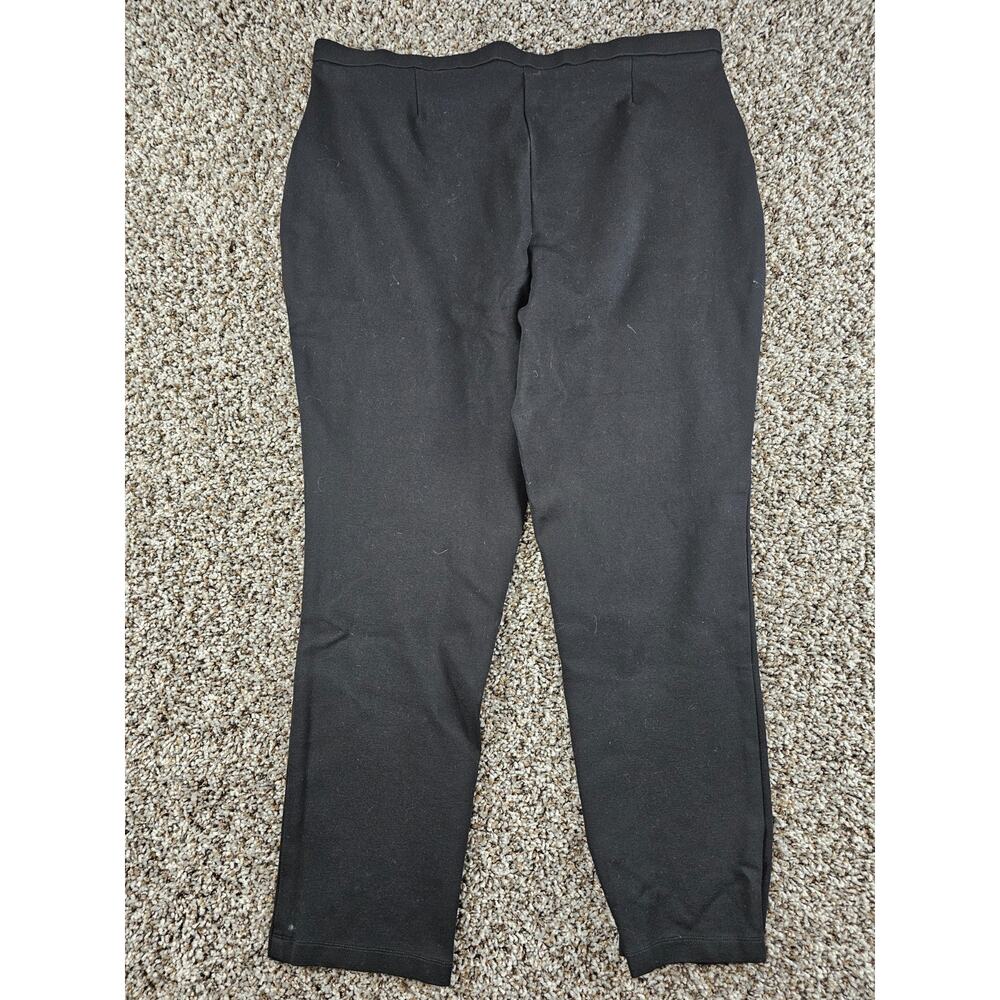 Anne Klein Womens Sz L Pull On Skinny Leg Dress Pants Black Tummy Slimming - Picture 4 of 4